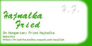 hajnalka fried business card